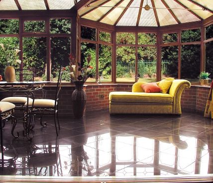 Bespoke Conservatory with marble floor