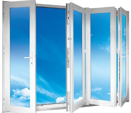 Bi-Folding door with sky background